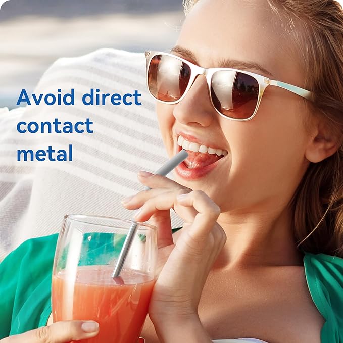 Reusable Metal Straws with Silicone Tip for Stanley 40oz,Stainless Steel Drinking Straws for 40oz Tumbler,3 Straight Tubes & 6 Tips& 1 Cleanr Brush(Ash)