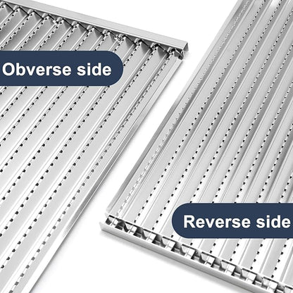 Criditpid Grill Replacement Parts for Charbroil 463242516 463242515 463367016 463355220 3-Burner Grill, Stainless Steel Cooking Grates & Emitter Plates for Charbroil Commercial Grill.
