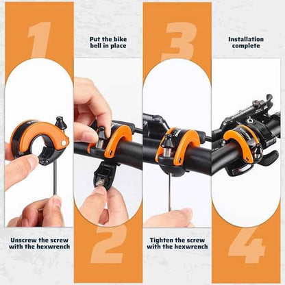 Bike Bell Hidden Conch Bicycle MTB Bells Max 100db Clear Long Sound for 22.2mm/0.78in Handlebars Ebike Horn for Adults or Kids Bike