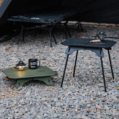 Folding Camp Table, 2 in1 Adjustable Height(16 inch/4 inch) Foldable Camping Desk, Outdoor Camping Table Picnic Table for Cooking, Beach, Hiking, Travel, Fishing, BBQ