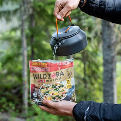 Wild Zora Paleo Freeze Dried Meat Meals, 4 Pack, Gluten Free and Grain Free Camping and Backpacking Food, No Added Sugar, Healthy On-the-Go Travel Meal, Protein Packed (Meat 4-pack)