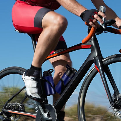 Mimorou 10 Pieces 13.5oz Reusable Aluminum Water Bottles Bulk Multicolor Outdoor Sports Water Bottles for Travel, Gym, Hiking, Cycling, Camping, Fishing, Snap Lid (Blue)