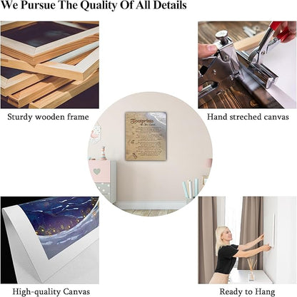 Footprints in the Sand Canvas Prints Wall Art, Footprints in the Sand Wall Art Decor, Inspirational Christian Poem Wall Poster Gift, Beach Picture Wall Art for Living Room Beach Office 32"Wx48"HInches