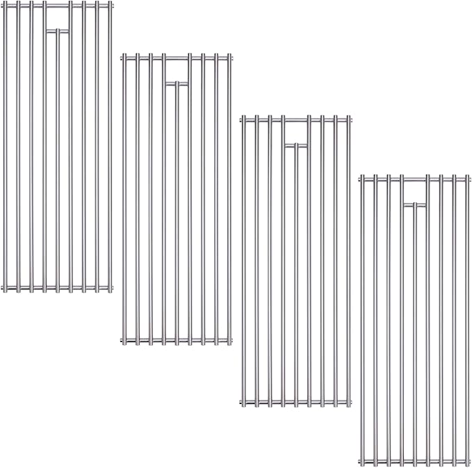 2025 4 Pack 8mm SS304 Stainless Steel BBQ Grill Grates Replacement Parts for Bull,Angus 47628, Brahma, Lonstar Select, Outlaw Steer Premium, Lonestar Select,7 Burner Premium,65073,L60000,75000,90000