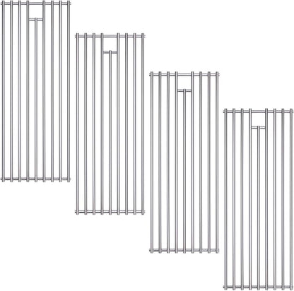2025 4 Pack 8mm SS304 Stainless Steel BBQ Grill Grates Replacement Parts for Bull,Angus 47628, Brahma, Lonstar Select, Outlaw Steer Premium, Lonestar Select,7 Burner Premium,65073,L60000,75000,90000