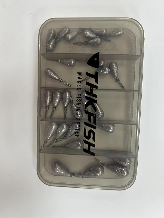 THKFISH Fishing Weights Sinkers Set, 60PCS Fishing Sinker Drop Shot Weights Kit,Drop Shot Rig Wacky Hooks for Saltwater Freshwater Bass Fishing
