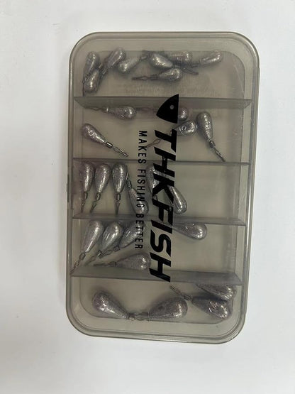 THKFISH Fishing Weights Sinkers Set, 60PCS Fishing Sinker Drop Shot Weights Kit,Drop Shot Rig Wacky Hooks for Saltwater Freshwater Bass Fishing