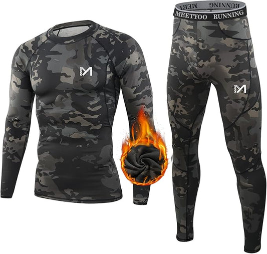 Men's Thermal Underwear Set Sport Long Johns Base Layer