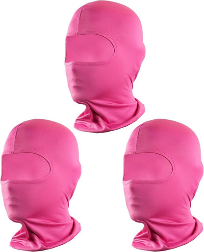 Pukavt 2 Pack 3 Hole Winter Knitted Mask, Full Face Cover Ski Mask Warm Balaclava for Skiing, Motorcycle, Snowboard