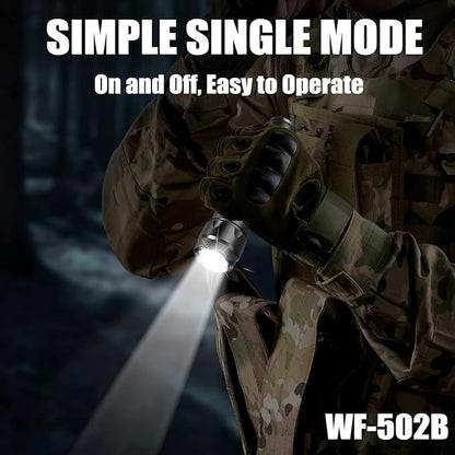 ULTRAFIRE Tactical Flashlight WF-502B 1000 Lumens - Single Mode Mini LED Flashlight,Bright Military-Grade Police Flashlight for Security, Camping and Emergency