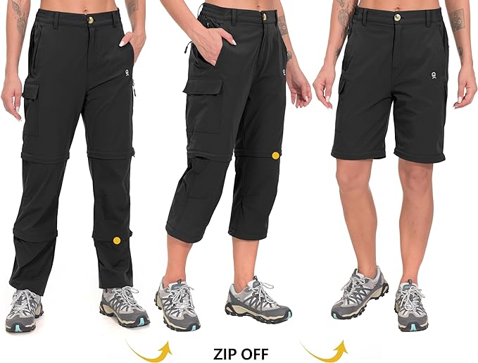 Little Donkey Andy Women's Stretch Convertible Pants, Zip Off Quick Dry Hiking Pants