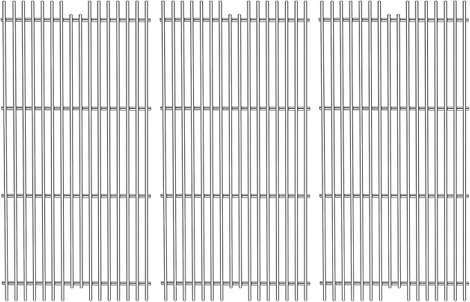 S911 Stainless Steel 3 Pack Cooking Grids Grates for Viking VGBQ 30" T, VGBQ 41" T, VGBQ 53" T Series Gas Grill 23-1/4" x 11 1/2"