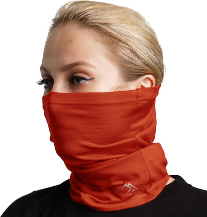 Merino.tech Merino Wool Ski Neck Gaiter - Face Mask Neck Warmer for Men & Women