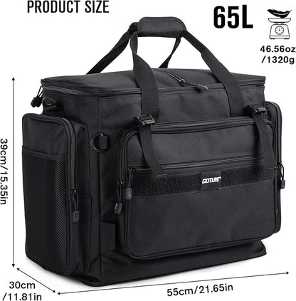 Goture Fishing Tackle Bag, Soft Side 600D Water-Resistant Cross Body Sling Fishing Bag, Freshwater Saltwater Gear Storage,Tactical Bags,Store 8 3700 Tackle Boxes(Not Included),21.65"x15.35"x11.81"