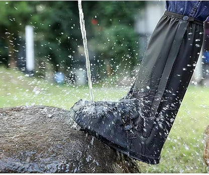 Waterproof Shoe Covers for Rain, Outdoor Cycling Non-Slip Rain Boots Covers Foldable Reusable Overshoes with Reflector for Women & Men
