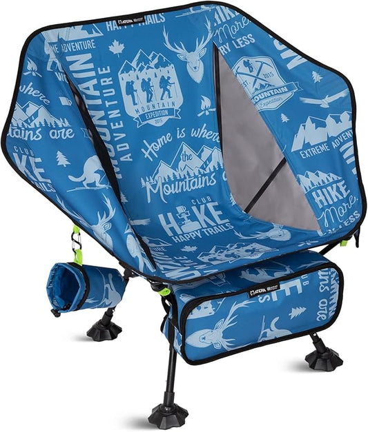 ATEPA UFO3.0 Backpacking Camping Chair, Ultralight Extra Wide Comfortable Folding Chairs 440lbs Heavy Duty Portable Hexagon Ergonomic Height Adjustable Seat