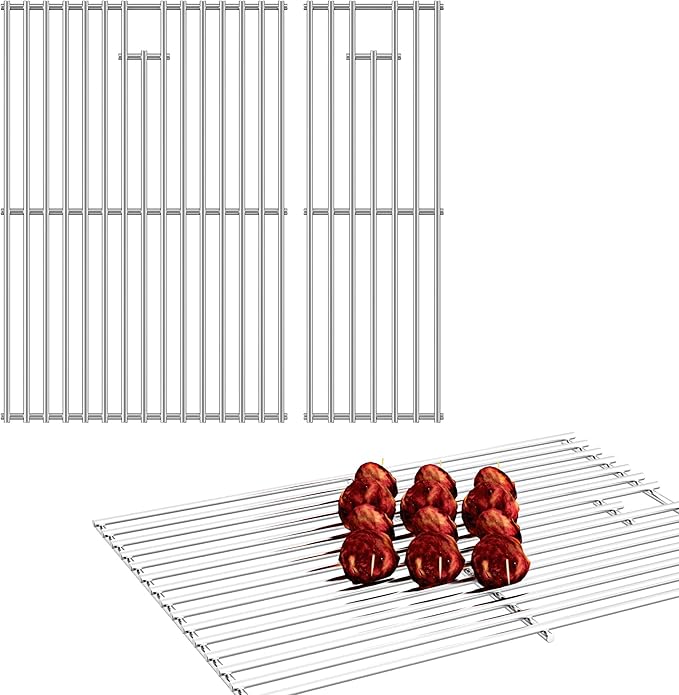 28.7'W'x16.96''D Grill Grates Replacement for Nexgrill 720-0882A,Silver Stainless Steel Grill Grate for Char-Broil 463242716 ，3Pack Grill Grates for Members Mark 720-0882D