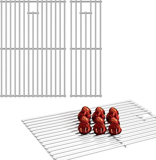 28.7'W'x16.96''D Grill Grates Replacement for Nexgrill 720-0882A,Silver Stainless Steel Grill Grate for Char-Broil 463242716 ，3Pack Grill Grates for Members Mark 720-0882D