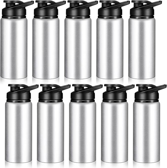 CHENGU Water Bottle Bulk 20 oz Aluminum Reusable Bottles Lightweight Snap Lid Water Cups Easy Carry Leak Proof Travel Tumbler for Gym Sports Camping Hiking Fishing