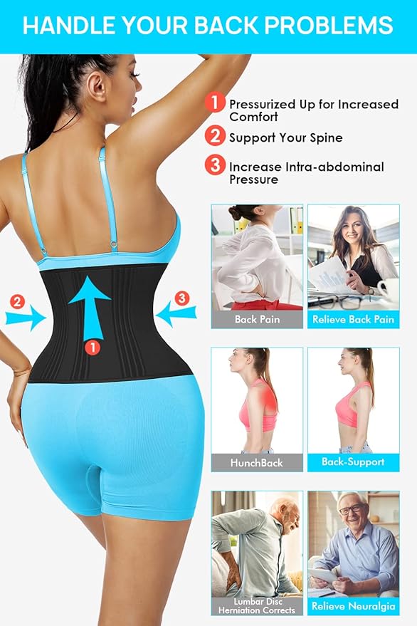 Short Torso Waist Trainer for Women Lower Belly Fat, Workout Fajas Colombianas Waist Cincher Corset