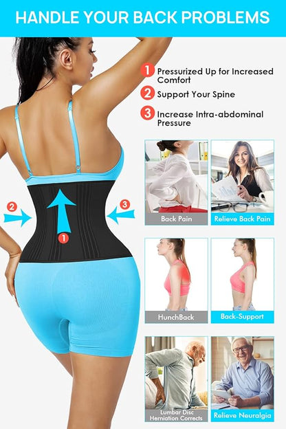 Short Torso Waist Trainer for Women Lower Belly Fat, Workout Fajas Colombianas Waist Cincher Corset