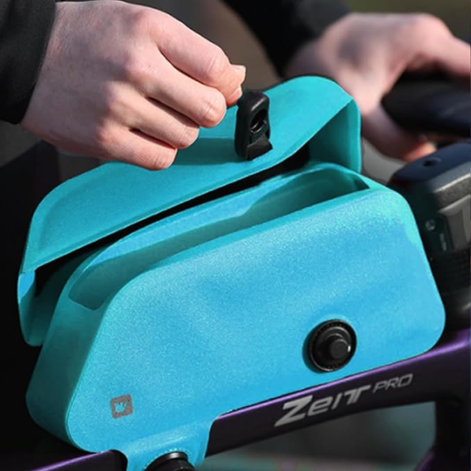Rhinowalk Bike Frame Bag with Magnetic Flap Waterproof Bicycle Top Tube Bag Bikepacking Cycling Tools Storage Bag for MTB Road Bike