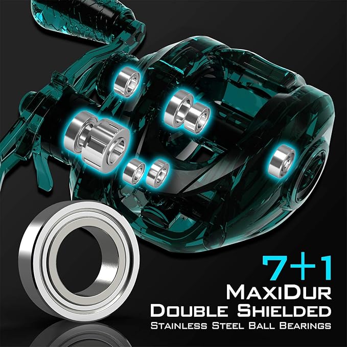 KastKing Crixus Fishing Rod and Reel Combo, High Performance Spinning & Baitcaster Combo, IM6 Graphite 2Pc Blanks, Zirconium Oxide Rings, SuperPolymer Handle, Lightweight Reel with Aluminum Spool