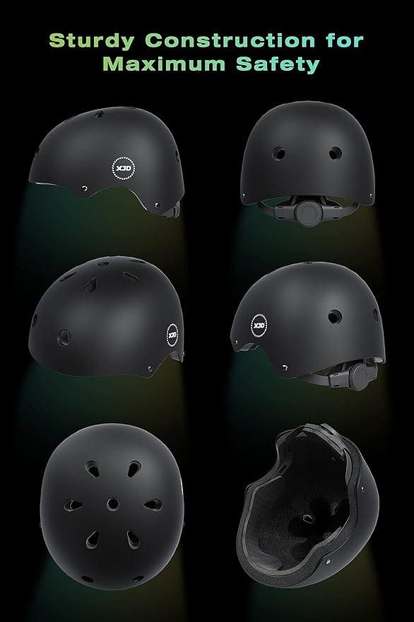 XJD Kids Bike Helmet,Multi-Sport Protective Gear Set for 3-5-8-14 Years Boys Girls with Knee and Elbow Pads Wrist Guards fit Roller Skates,Cycling,Skateboarding,Christmas Birthday Gifts for Kids