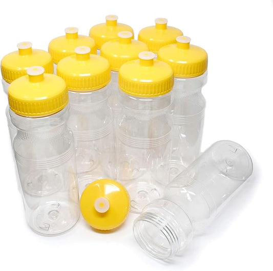 Rolling Sands 24 Ounce BPA-Free Plastic Water Bottles, Set of 10, Made in USA