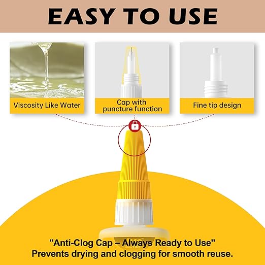 Metal Super Glue Liquid, Clear Instant Cyanoacrylate Adhesive for Metal Repair, All Purpose CA Glue for Shoe Ceramic Repair Plastic Leather Glass Wood Steel Pottery Porcelain Fletching Waterproof