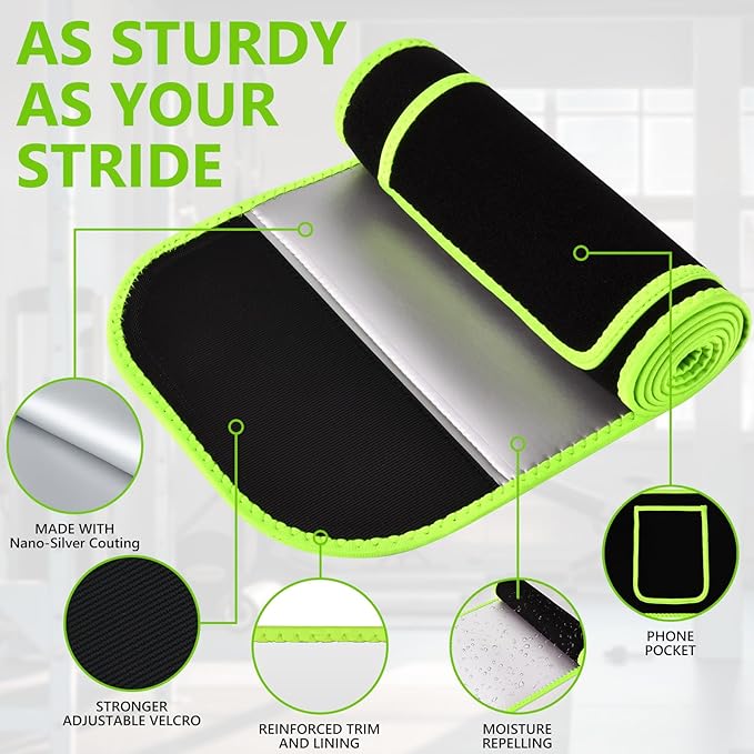 MORECOO Waist Trainer for Women/Men, Waist Sweat Band, Stomach Wrap, Belly Band Sweat Belt, Body Shaper Belt