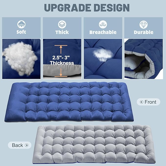 Slsy Oversized XXL Folding Camping Cot for Adults with Pad, Padded Portable Sleeping Cots, Camp Bed with Carry Bag for Outdoor Travel, Beach, Hiking