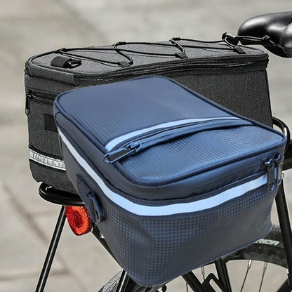 Bike Rack Rear Bag Bicycle Trunk Pannier Rainproof Easy to Install Cycling Bag Mountain Bike Backseat for Travel Outdoor, 24.5cmx16.5cmx11cm