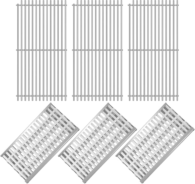 54801 92911 Grill Grates Replacement for DCS Grill Parts 36DBQAR, 36EBQAR, 48DBQAR, 48DBQR, 48EBQAR, BGA36-BQARL,BGA36-BQARN,BGA48-BQARL, BGA48-BQARN, Ceramic Rods Briquettes Radiant Tray Grid
