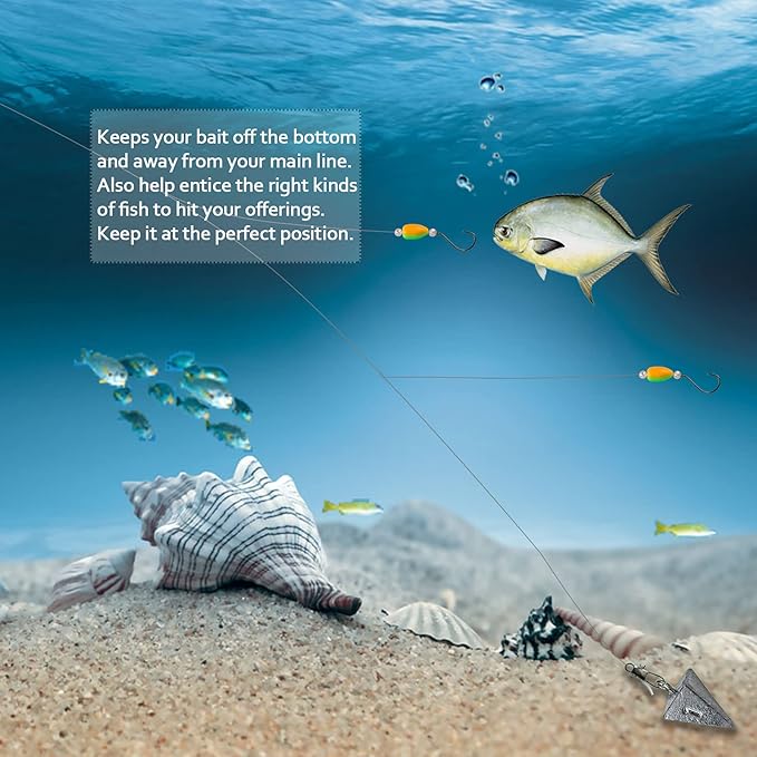 Dovesun 220/104/80/54/42/52pcs Fly Fishing Floats Bobbers Foam Pompano Rigs Surf Fishing Rig Floats Bright Color Round, Bullet, Cylindrical, Spin, Pill with Tackle Box