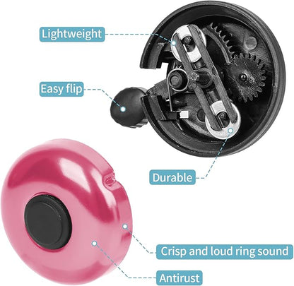 Classic Bike Bell, Aluminum Bicycle Bell, Loud Crisp Clear Sound Bicycle Bike Bell for Adults Kids