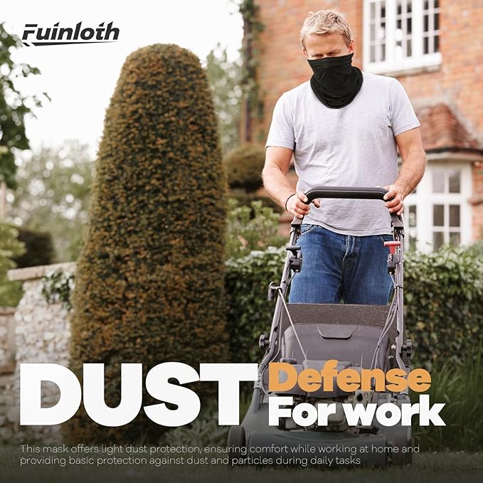 Fuinloth Neck Gaiter, 6 Pack Cooling UV Protection Bandana Buff Face Mask Gator Scarf for Men Women