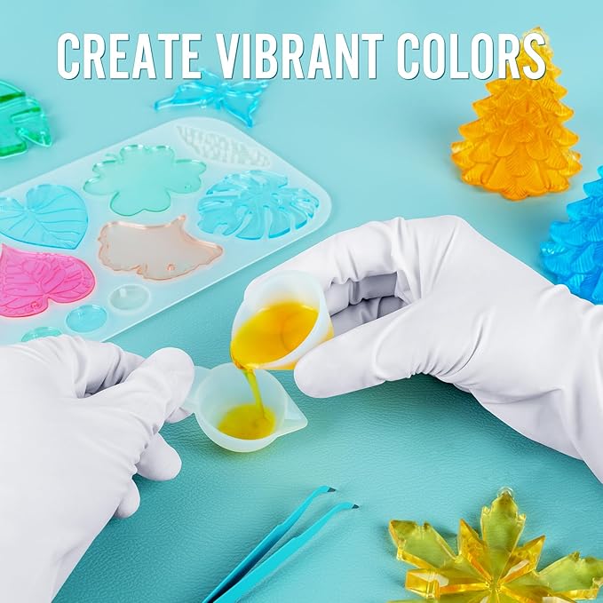 SWIGRANCE Epoxy Resin Mixing Tools Kit 36Pcs, Reusable Soft Silicone Tools, Includes A3 Non-Stick Silicone Mat, Measuring Cups, Dropper Pipettes, Stir Sticks, Brushes, Resin Casting DIY Jewelry Making