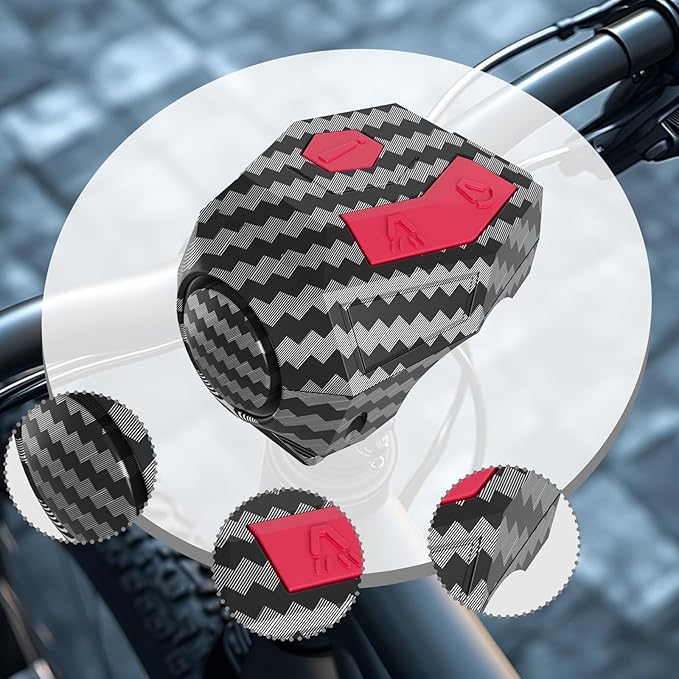 Electric Bike Bell,Bicycle Horn Easy Installation Warning Horn Theftproof Alarm for Night Cycling Accessories