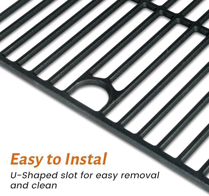 Cast Iron Cooking Grates for Pit Boss 1000 Series Austin XL Rancher Grill Grid for Traeger Pro 34 Wood Pellet Smoker Replacement Parts Ceramic Coated BBQ Grilling Rack