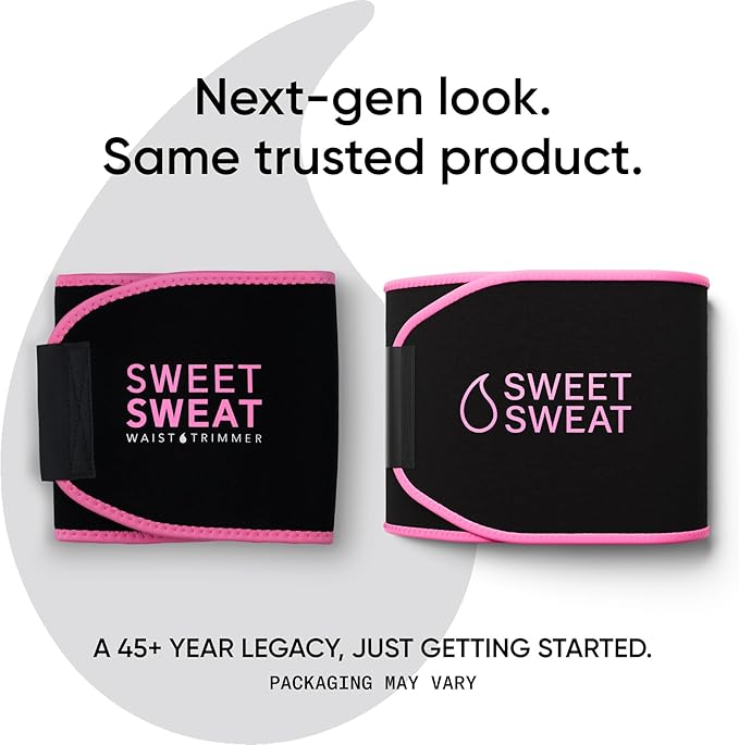 Sports Research Sweet Sweat Waist Trimmer (Core Series) - Premium Sweat Enhancing Fitness Band for Women & Men