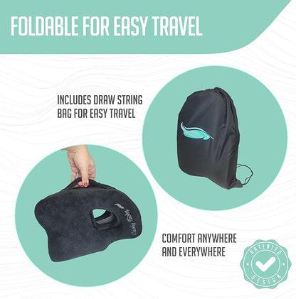 Premium Foldable Piriformis Cushion - Piriformis Pain and Sciatic Pain Relief Cushion - for Home & Office Use, Perfect for Travel or Driving