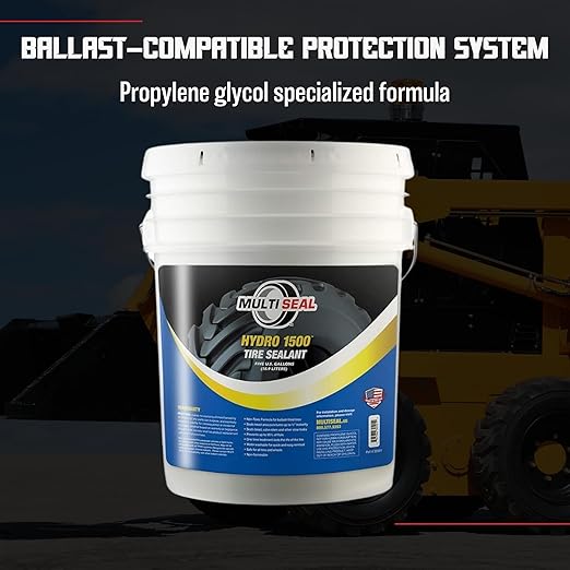 HYDRO 1500 Propylene Glycol Based Formula - Liquid Ballast-Filled Tire Sealant for Flat and Puncture Prevention, 5-Gallon Pail with Pump