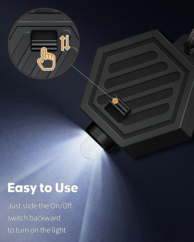 Uniclife 5 Pack LED Keychain Flashlight Mini LED Keychain Light 12 Lumen Portable Ultra Bright Battery Powered Key Ring Torch for Outdoor Camping Party Hiking and Emergency Lighting