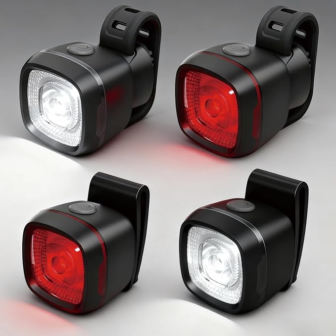 Bicycle Front and Rear Lights,Bike Light, Type-C Rechargeable, Flashing Light，Suitable for Night Riding, Cycling，Bike Headlight &Taillight for Men Women Girls Kids Road Mountain