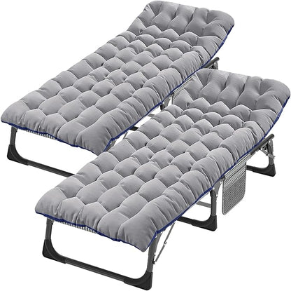 ABORON Folding Camping Cot for Adults, Double Layer 1200D, 500lb Capacity, Heavy Duty Guest Cot with Mat & Carrying Bag for Indoor & Outdoor Use