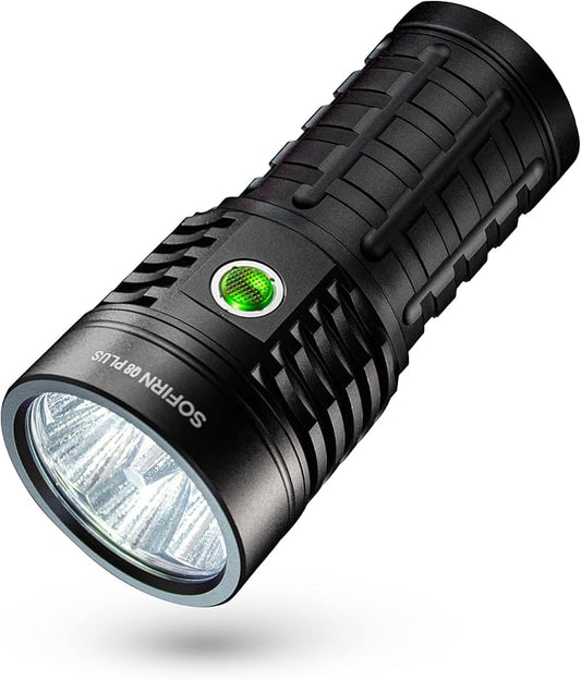 sofirn Q8 Plus Super Bright Flashlight max 16000 Lumens, Rechargeable Powerful Flashlight with High Powered 6* LED, Anduril 2 UI, Ultra-Long Runtime for Camping, Searching, Survival, Emergency