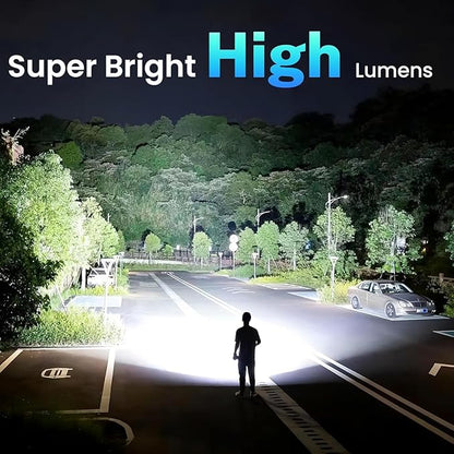 Rechargeable Flashlights High Lumens 2Pack, 5Mode Flash Light with LCD Digital Display, Super Bright Flashlight Adjustable Tactical Flashlight, High Powered LED Handheld Flashlight for Home