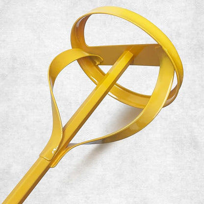 Paint and Mud Mixer, Paint Stirrer for Drill in 1 to 5 Gallon Bucket, Suitable for all Standard Drill Bits, Hex Head Anti-slip, Easy Clean, Painting and Plastering Mixer Stirrer Tool (Yellow)