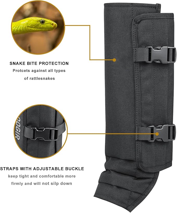 Snake Gaiters Snake Guard Chaps, Waterproof Snake Guards Bite Protection for Lower Legs, Snake Proof Gaiters Fit for Men